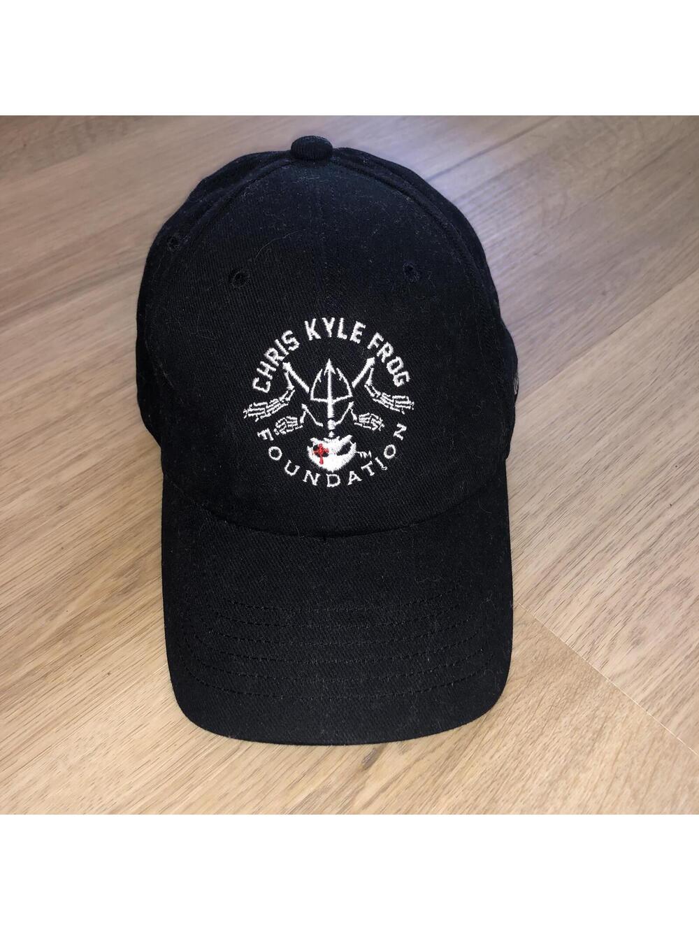 CHRIS KYLE NAVY SEAL FROG FOUNDATION HAT BLACK ADJUSTABLE MENS